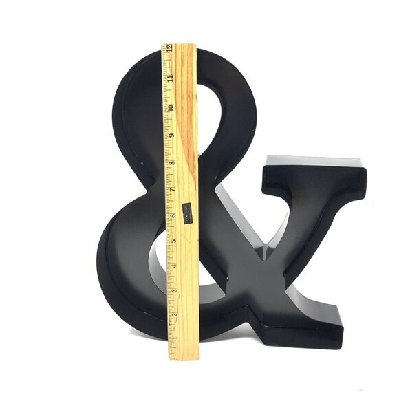 Tin Ampersand Wine Cork Holder 12 Inch Farmhouse Wall Monogram Decor Black - Picture 6 of 6